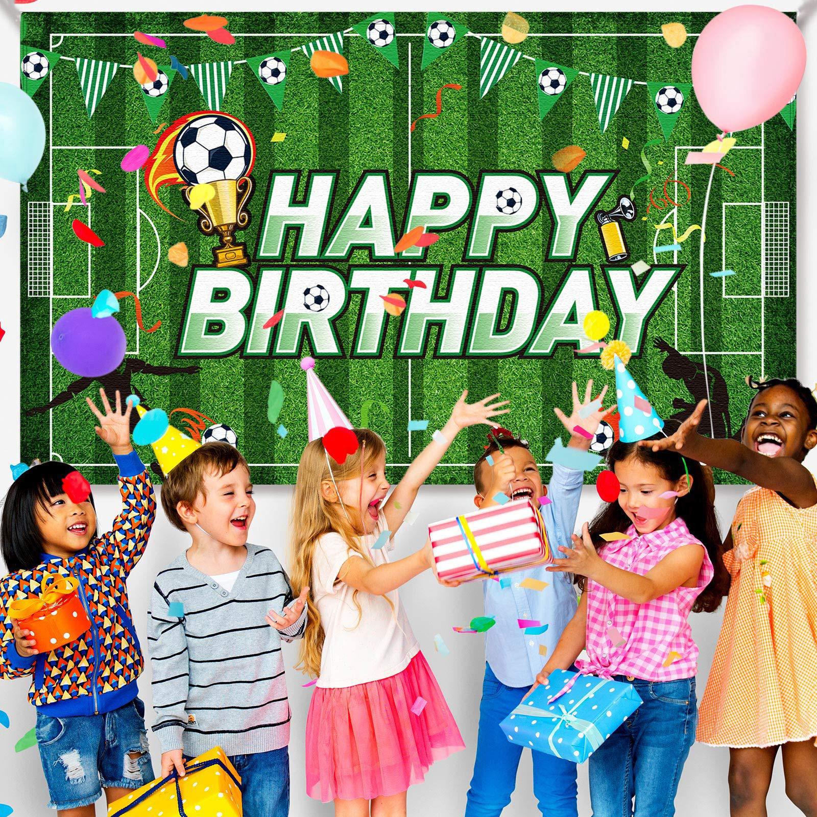 Soccer Birthday Party Backdrop Football Field Photo Background Soccer Theme Birthday Party Decorations