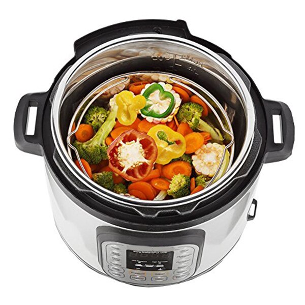 Steamer Basket with 3-way divider for Instant Pot Accessories 6 Qt 8 Quart with Pressure Cooker Egg Rack Trivet