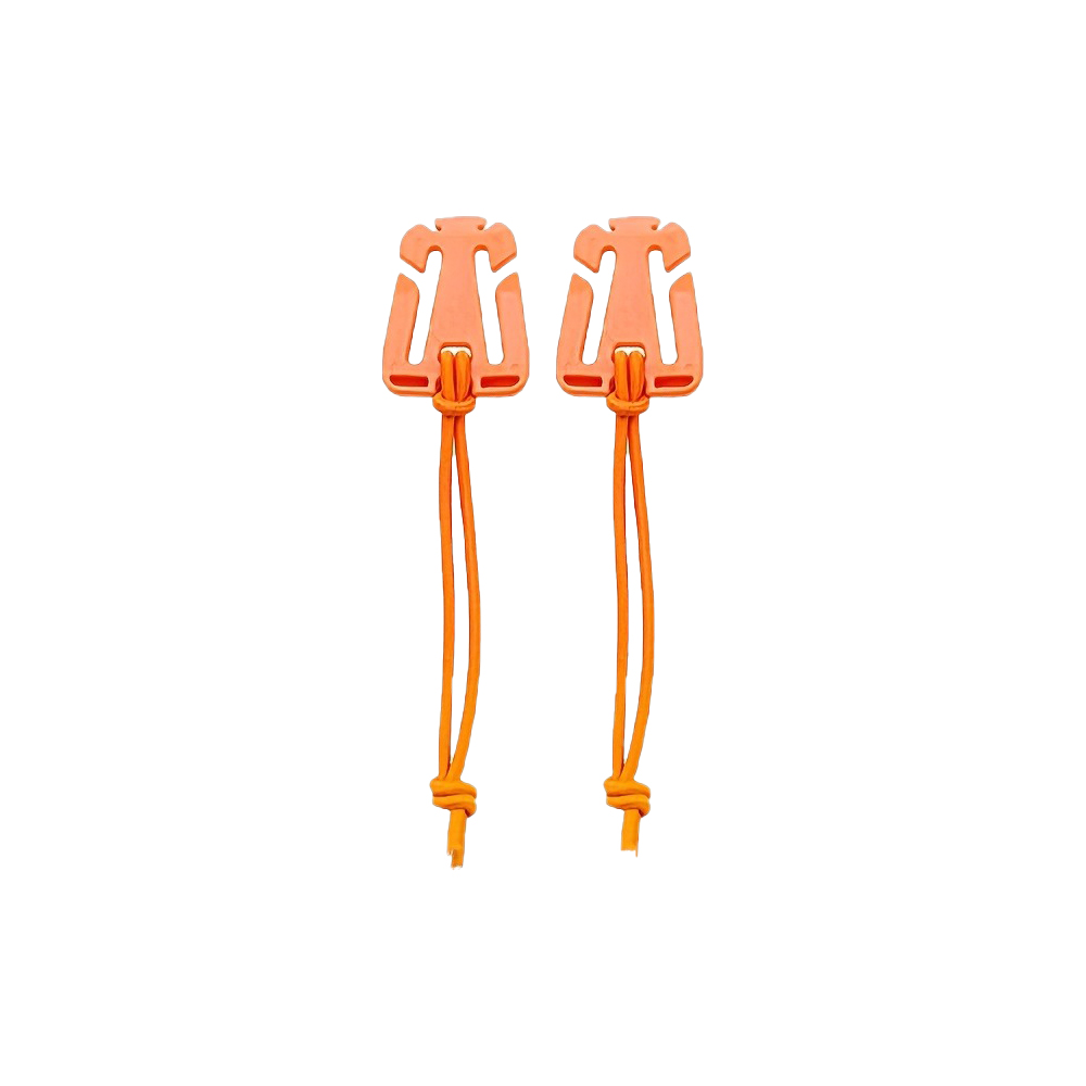 Moschettoni per zaino con cordino elastico – Ganci durevoli compatibili con MOLLE per organizzare attrezzi da campeggio e accessori: arancia