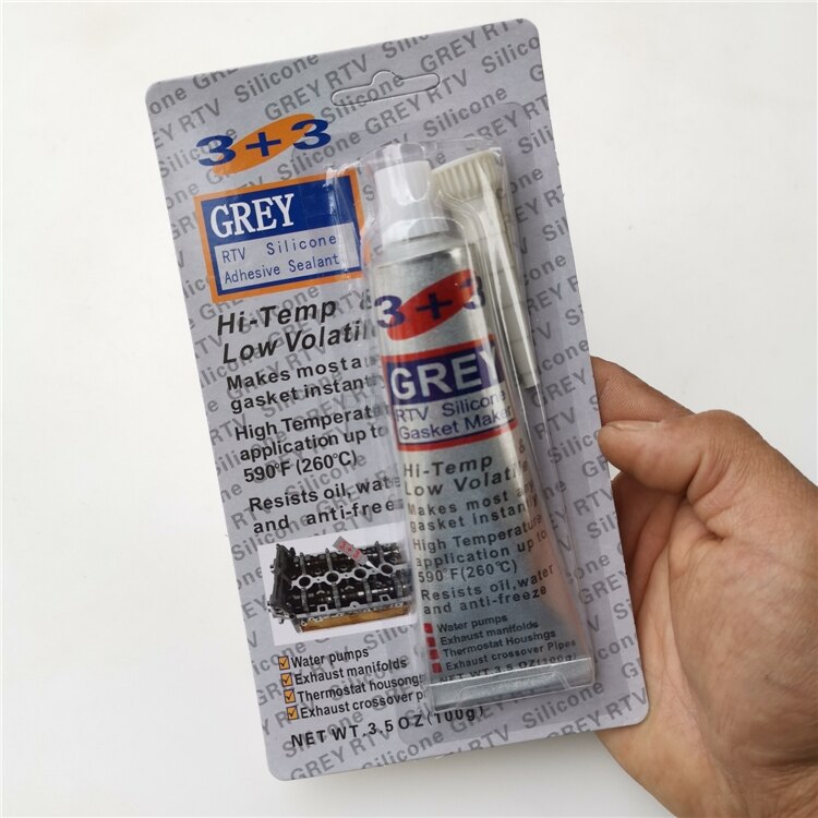 Gasket-free 33 sealant silver gray 100g silicone sealant adhesive for automobile engine motor electrical repair accessories