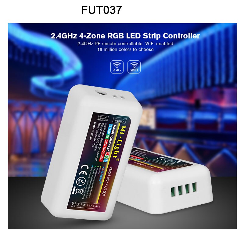 Miboxer 2.4G RF Wireless Remote single color Color Temperature RGB RGBW RGB+CCT led strip controller WiFi iBox Smart Light: FUT037