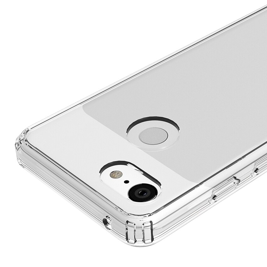 Funda híbrida a prueba de golpes para cojín de aire, cristal acrílico transparente, tapa posterior dura para Google Pixel 3 / Google Pixel 3XL