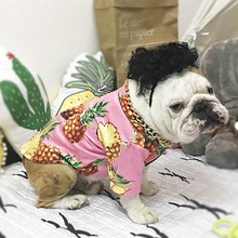 [MPK Store] Zomer Ananas Hawaii Hond Kostuum, Franse Bulldog, Engels Bulldog Zomer Dragen, hond Zomer Clothings