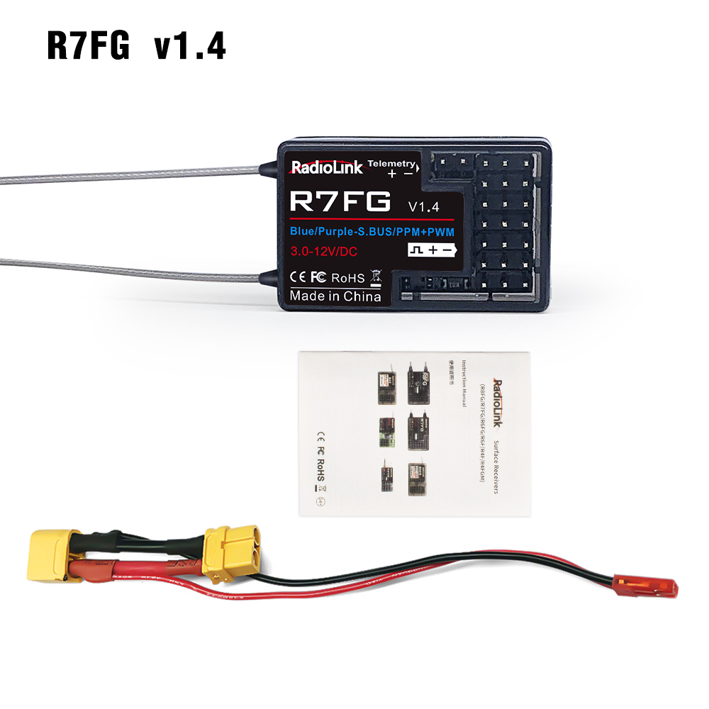 RadioLink RC Receiver R8FGH R8FG R8EF R8FM R8SM R8XM R7FG R6FG R6F R4FGM 2.4G Receiver: green