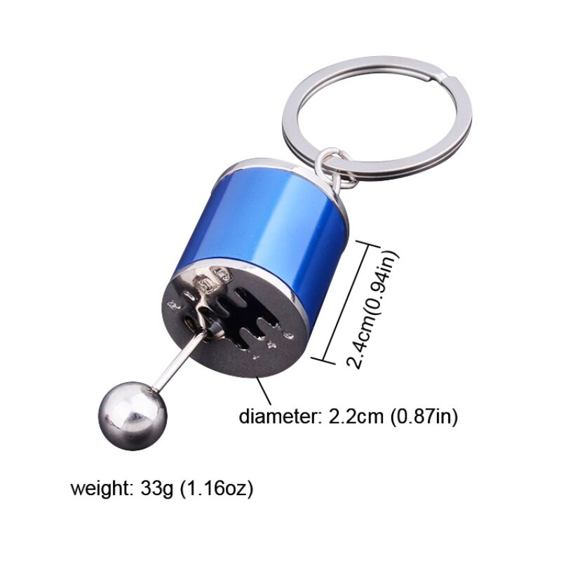 Metal Anti Stress Fob Keyring Car 6 Speed Gearbox Gear Fidget Toy Shift Racing Tuning Model Keychain Novelty Car Toys