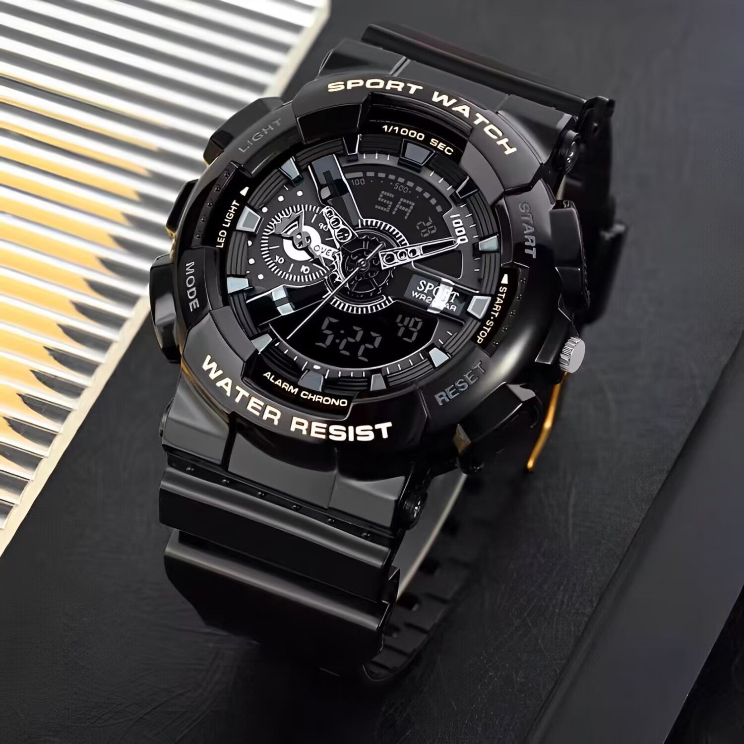 Achengy Jugend Sport Digitaluhr Männer stoßfest wasserdicht Doppel armbanduhren LED Wecker Herren uhren coole