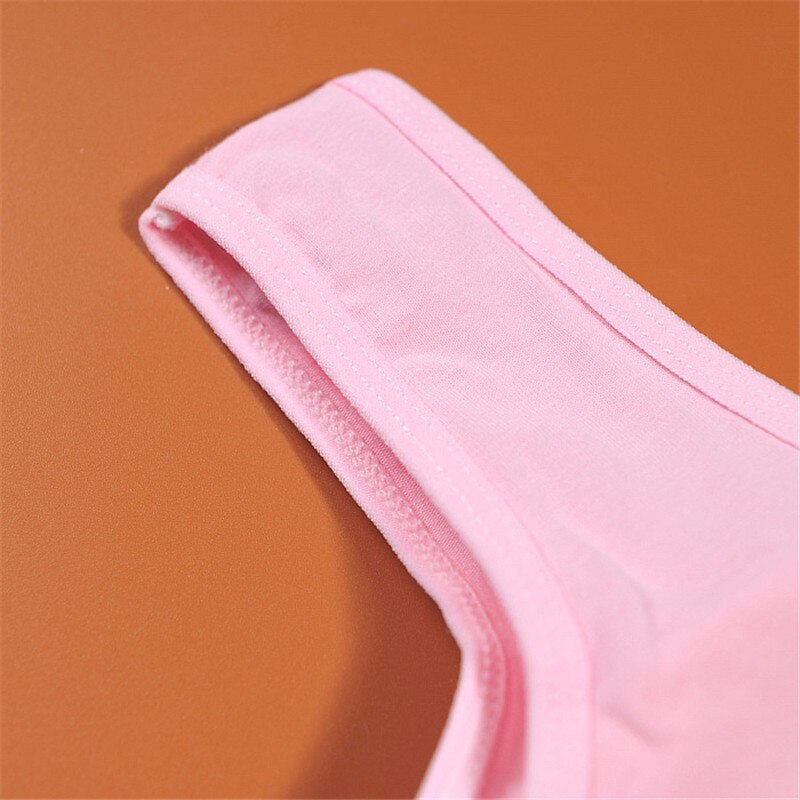 5 uds. Ropa interior para niñas adolescentes, ropa interior de algodón, Sujetador deportivo para adolescentes con almohadilla para el pecho, ropa interior para entrenamiento de pubertad chica