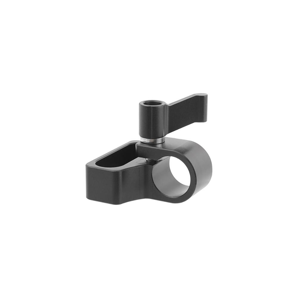 Kayulin Aluminum Quick Release Rod Mount Adjustable 15mm Rod Clamp Adap With 1/4"-20 Mounting Groove Black Knob for photo studio
