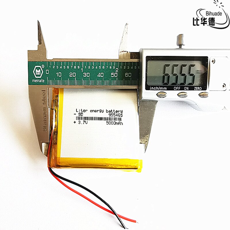 Batería de energía de litio de buena de 3,7 V,5000mAH, 955465 polímero de iones de litio/Li-ion para tableta, pc, GPS,mp3,mp4