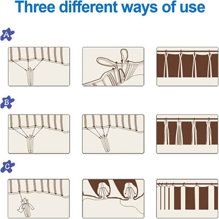 10 metros/10.9 jardas fita de cabeceira de cortina plissada fita de cabeçalho de cortina destacável para cortinas de luz cortina de janela cortina de porta