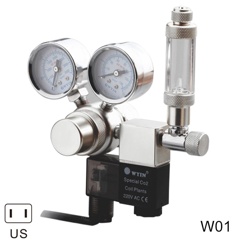 CO2 Aquarium Regulator Bubble Counter Durable for Planted Aquarium Fish Tank YE: 4