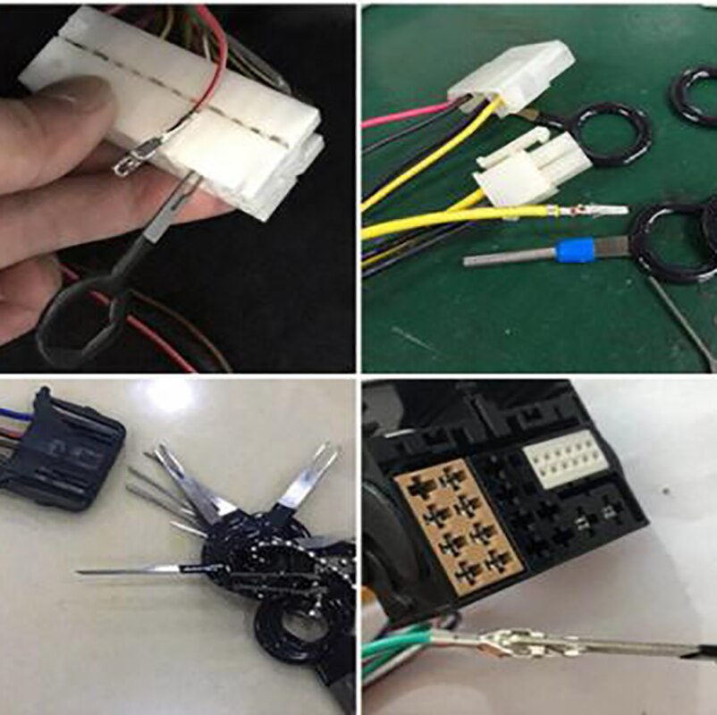 100pcs Car Terminal Removal Kit Wiring Crimp Connector Pin Extractor Puller Terminal Repair Tools Kit