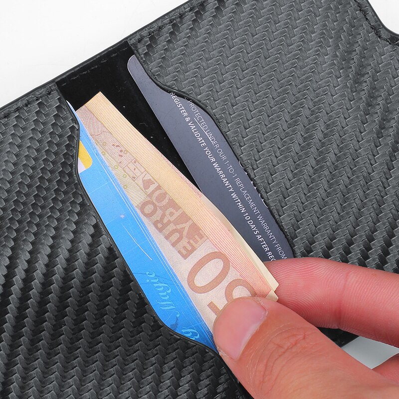 RFID anti-vol brosse métal crédit moraillon portefeuille porte-cartes hommes femmes en alliage d'aluminium porte-cartes pour