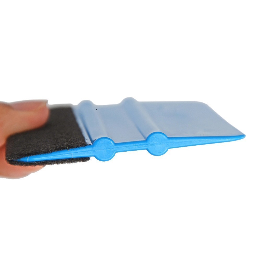 Cheshjong Auto Styling Vinyl Wrap Film Auto Gereedschap Blauw Schraper Rakel Met Vilt Rand Venster Tint Tool Accessoires 5/ 10PCS