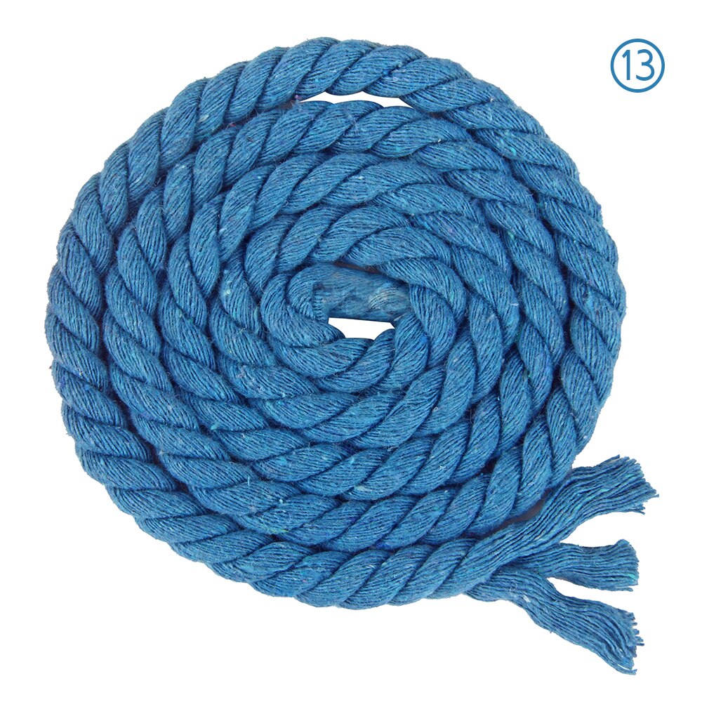 8mm Baumwolle Seil 10 Meter 3 Aktien Twisted-Cords Für Home Textil Handwerk Dekoration Tasche Kordelzug Gürtel DIY Lanyard gewinde Schnur: 13 blue