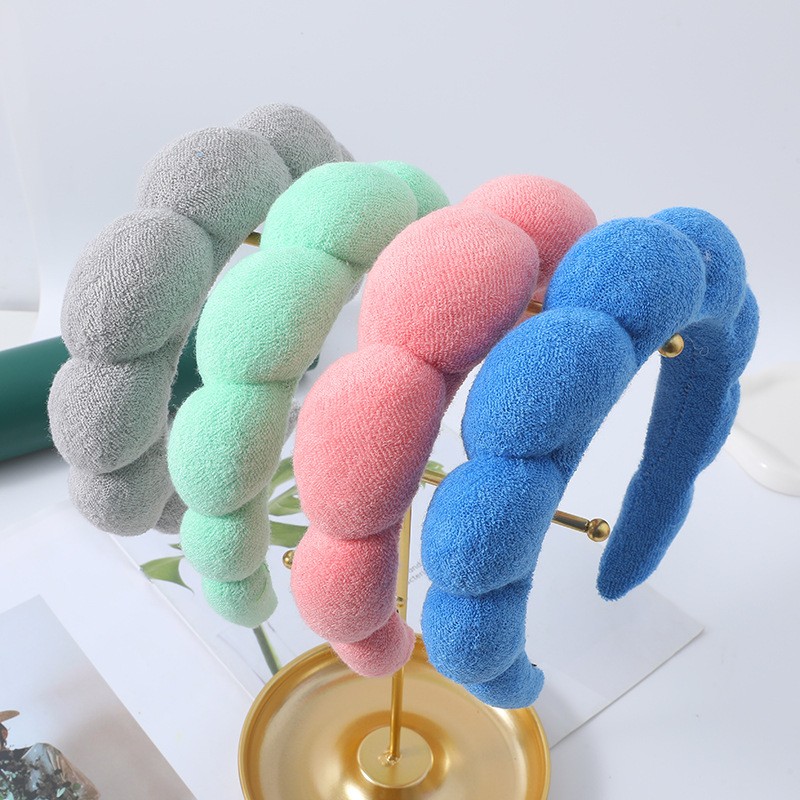 Diadema de esponja a la para mujer, accesorios para el cabello, banda para la cabeza multifunción para lavado de cara, eliminación de maquillaje, banda para el cabello para ducha