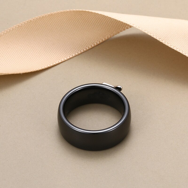 925 Sterling Silver Ceramic Ring Music Symbol With Temperament Jewelry For Women Engagement Wedding Accessories