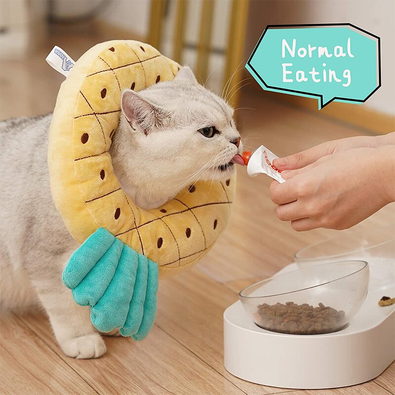 Katze Erholung Kragen Obst Geformt Erholung Einstellbar Baumwolle Mischungen Nacken Verhindern Biss Erholen Haustier Elizabeth Welpen Katze Kegel Kragen