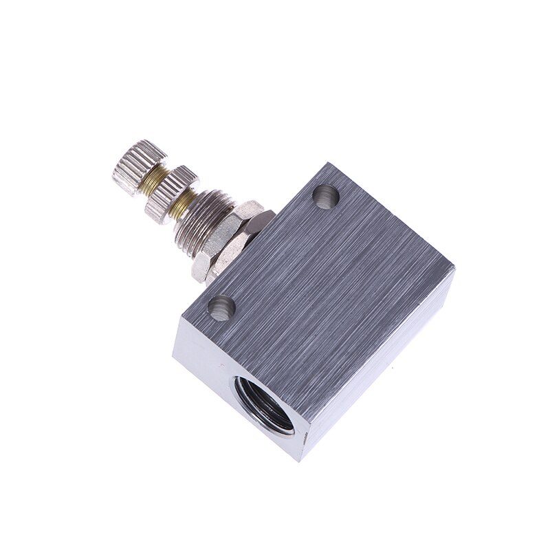 1 x Flow Control Valve Aluminum Alloy Pt 1/8" Thread Bore One Way Flow Control Valve ASC100-06