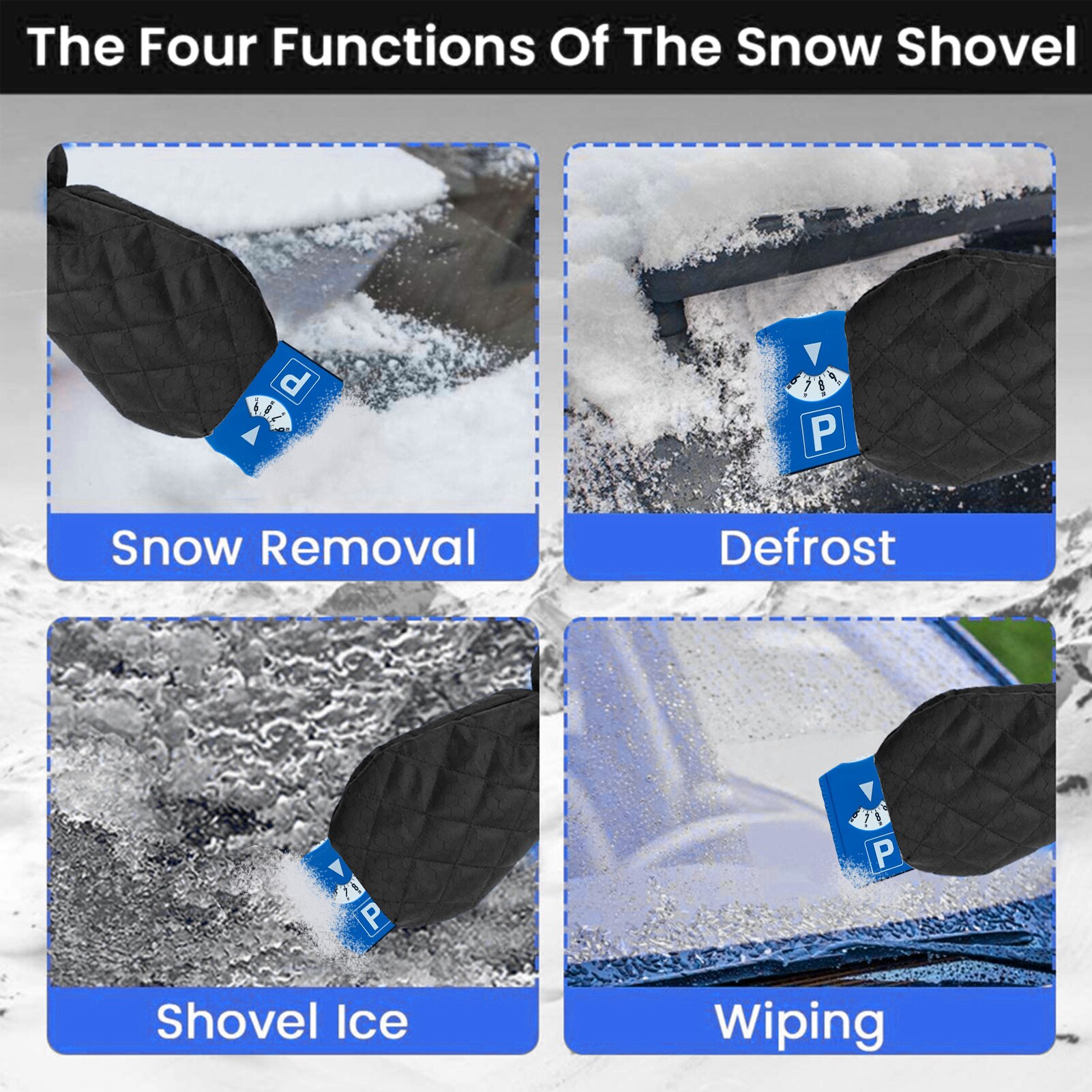 KKMOON M&H-24 Car Parking Disc Timer Parking Meters Clock Time Display Blue Plastic Parking Time Tools Auto parts