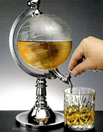 Globe Geesten Decanter Drank Dispenser Wijn Schenker Wijnrek Bar 1.0L