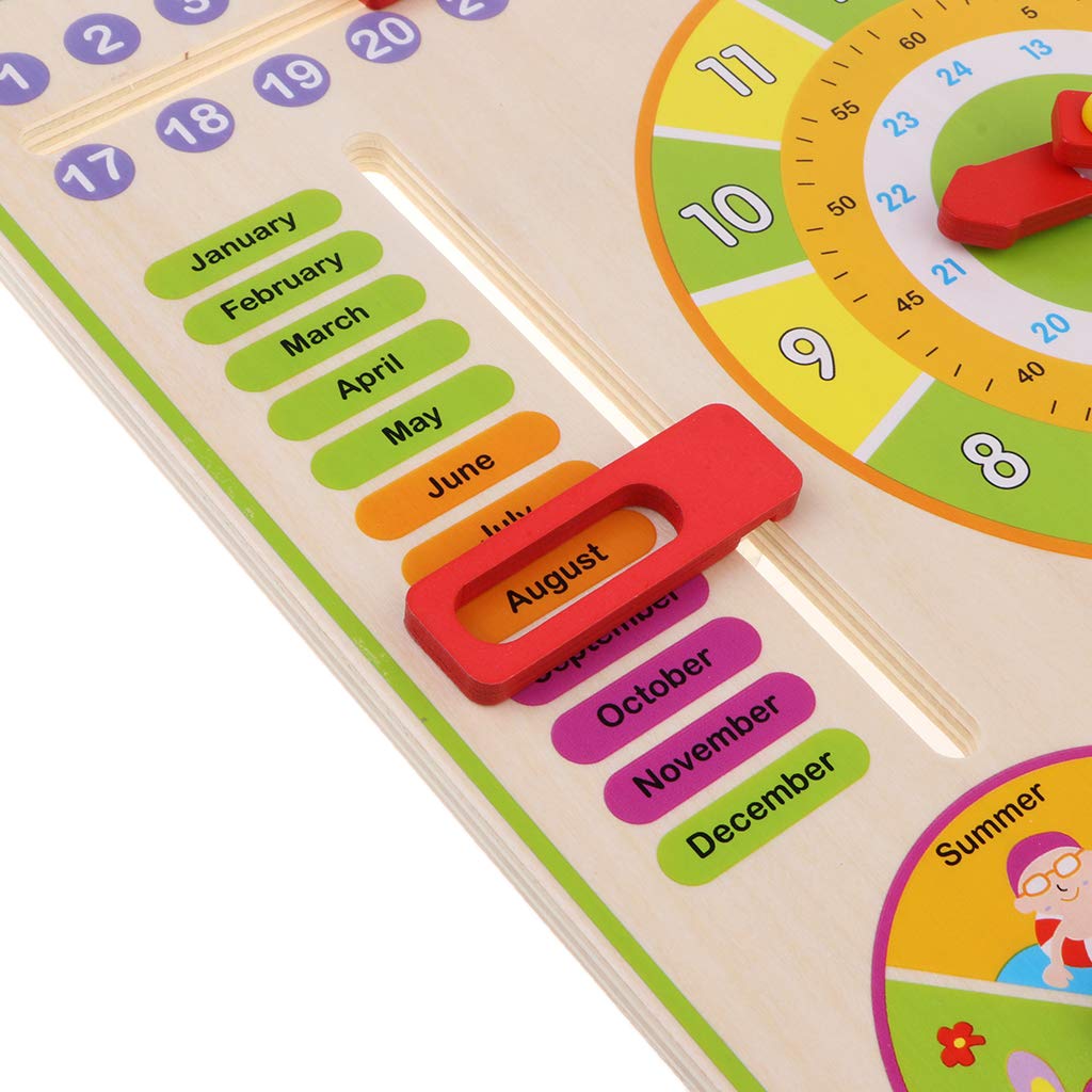 Houten Klok Kalender Puzzel Spel Tijd Leren Logisch Denken Educatief Speelgoed Voor Kinderen Kids