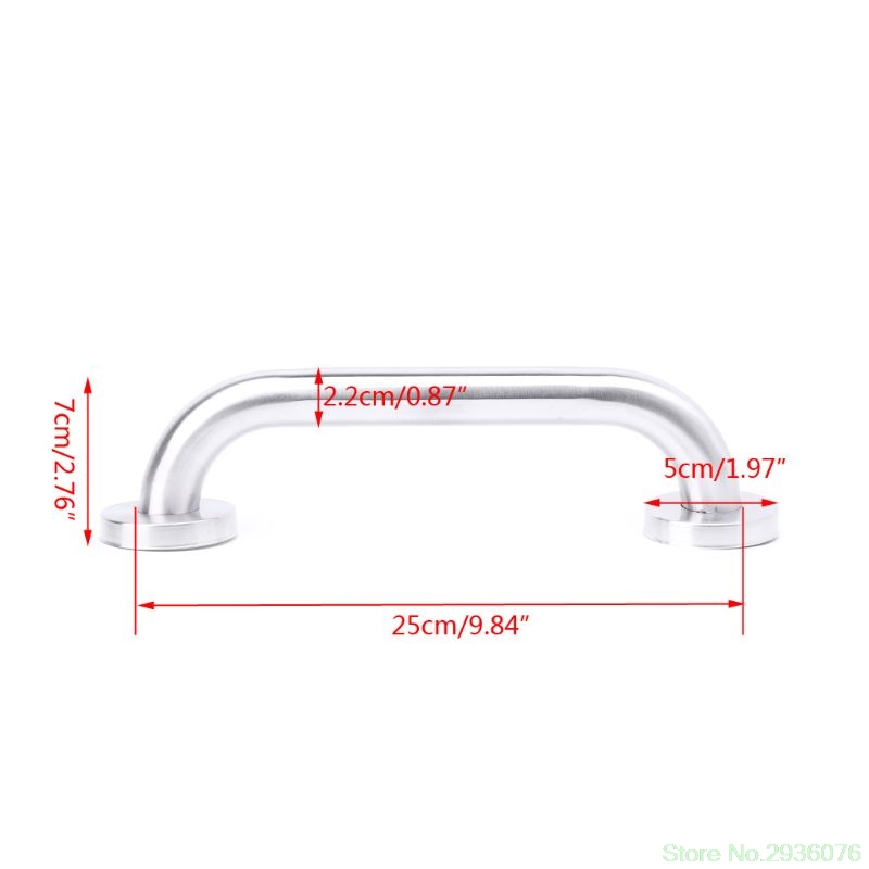 25cm Bathroom Shower Tub Handrail Stainless Steel Safety Toilet Support Rail Grab Bar Handle