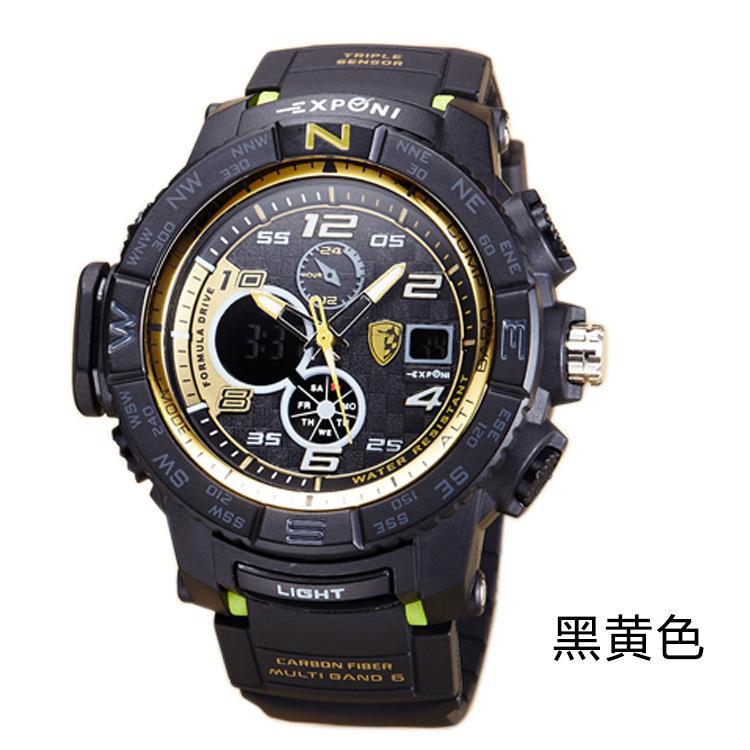 Sbao Sport Watch Men Top Brand Luxury Famous Male Clock Electronic Led Digital Wrist Watches For Hodinky Relogio Masculino: Black Gold