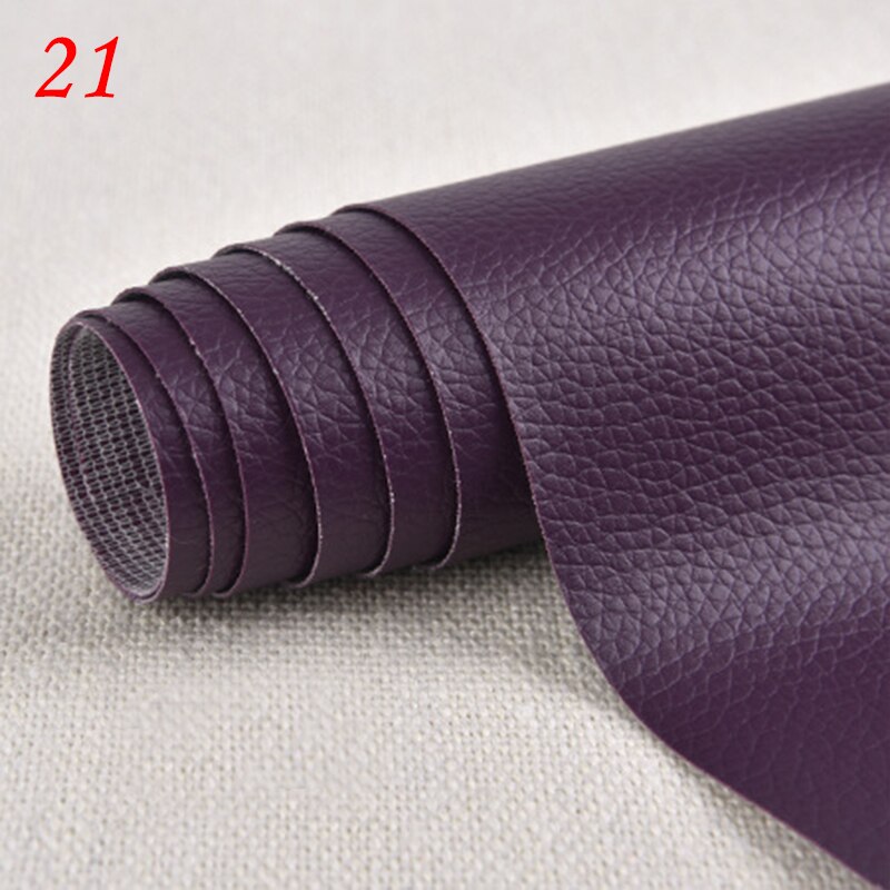 Litchi pu couro sintético 50x137cm, litchi auto adesivo falso couro tecido para costura saco de laço broches sofá carro material diy: 21