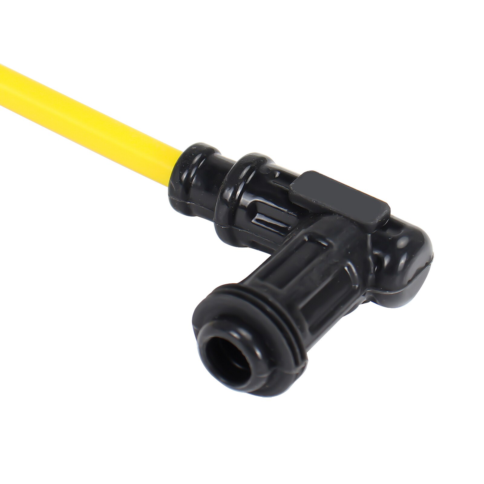 Power Cable Wires Ignition Coil Spark Plug Iridium 50cm Yellow Cap Motorcycle Racing Street