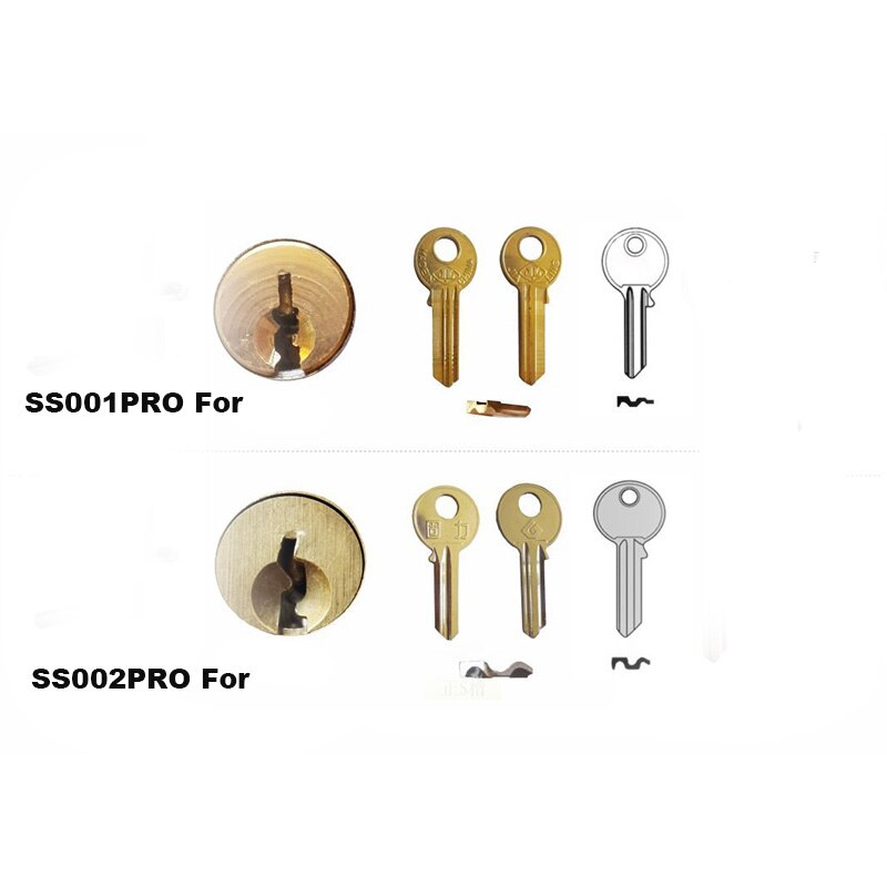 Lishi Gereedschap SS001 SS002 2 In 1 SS001PRO SS002 Pro Cerradura S-Groef Lockping 6 Pin Met Plastic Doos packingdoor Lock Tool