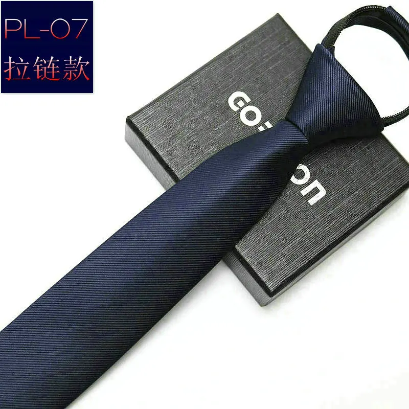 48*6 Cm Mannen Stropdas Bedrijf Formele Kleding Dragen Streep Effen Kleuren Rits Stropdas Voor Mannen slim Skinny Tie: PL-07