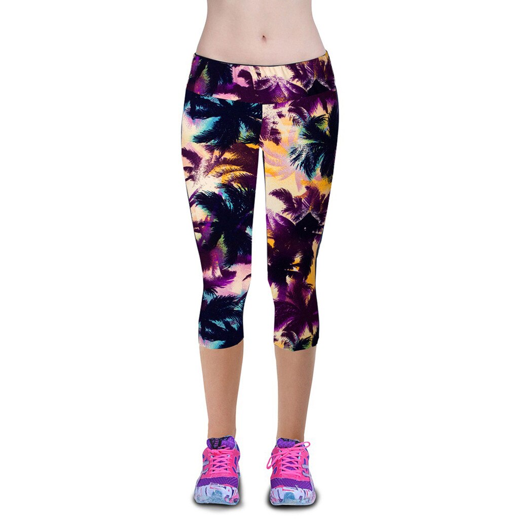 Vrouwen Yoga Broek Leggings Sport Print Hoge Taille Heup Stretch Running Fitness Yoga Broek Zeven-Minuut Vrouwen Leggings broek #40