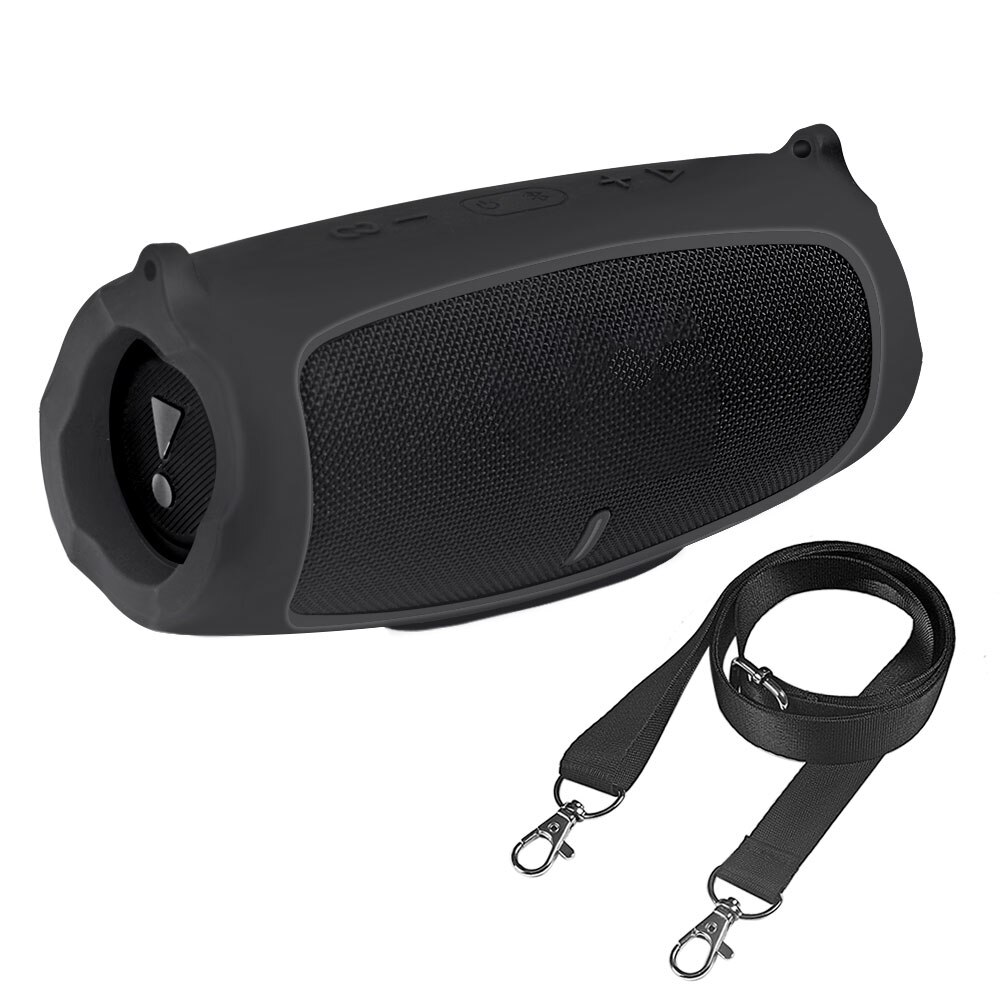 Étui de voyage en Silicone avec sangle pour JBL Charge 5, housse de protection, sans fil, Bluetooth, accessoires pour haut-parleurs compatibles: Black	