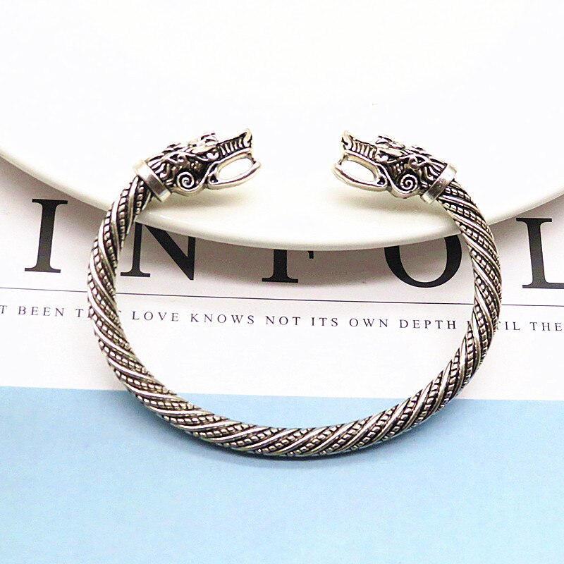 Stainless Steel Dragon Bracelet Jewelry Accessories Viking Bracelet Men Wristband Cuff Bracelets for Women Bangles