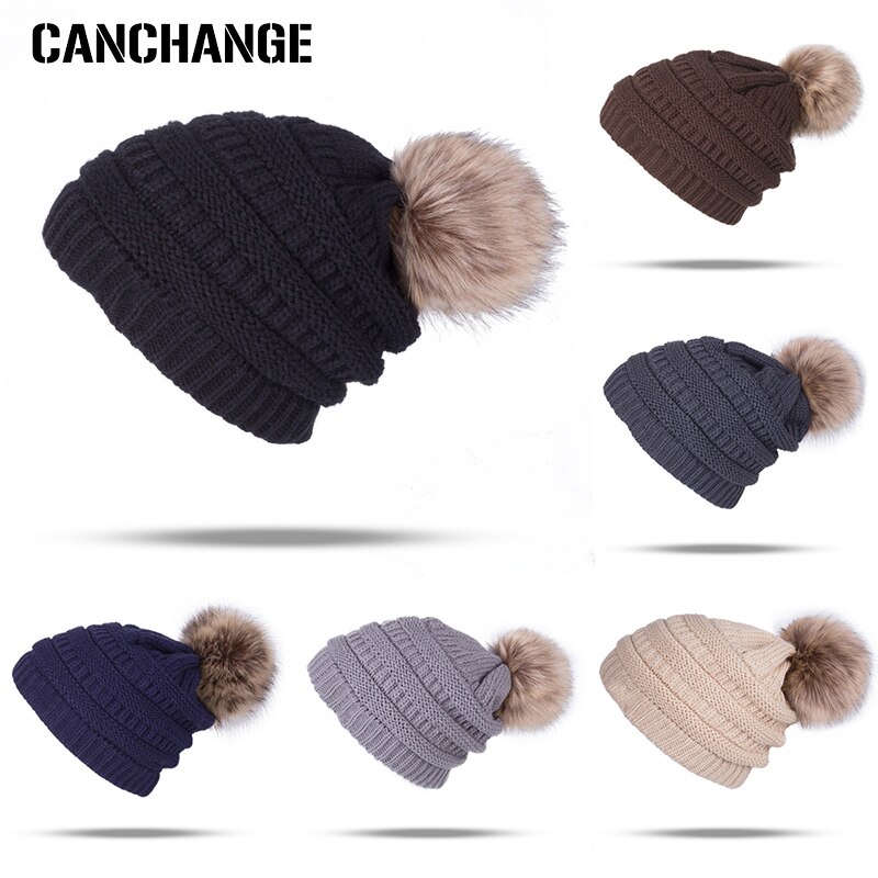 Pompons bal muts dames mutsen gebreide winter muts katoenen winter mutsen dames warme muts mutsen skullies gorras