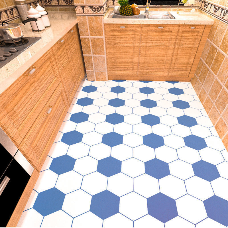 Autocollants de Carreaux de Sol Imperméables, Auto-Adhésifs, Épais, en Bois Mars, pour Mur, Sol, Chambre, Résistant à l'Usure, Décoration de Maison, Cuisine, HO: Moyen / Or