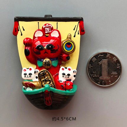 3D resin plutus cat fridge magnets japan tokyo tourist souvenir refrigerator decorations magnet message paste: modle-2