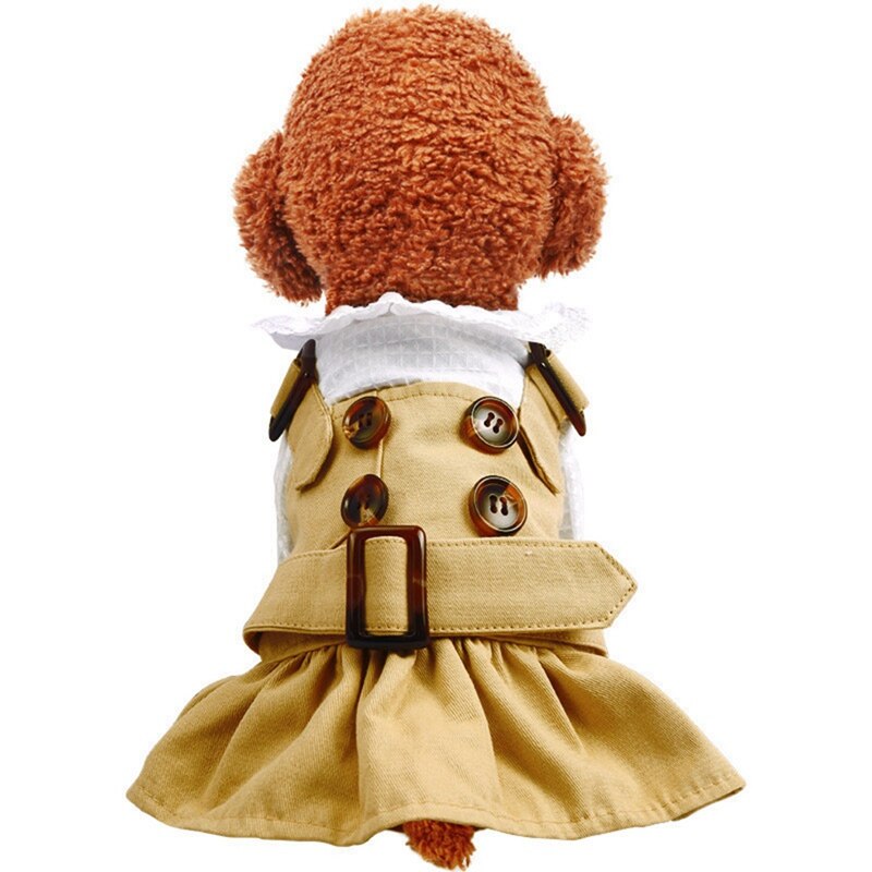 Forår sommer hundetøj dejlig britisk stil prinsessekjole dyre kjole outfits tøj til små hunde hvalpe kjole hunde