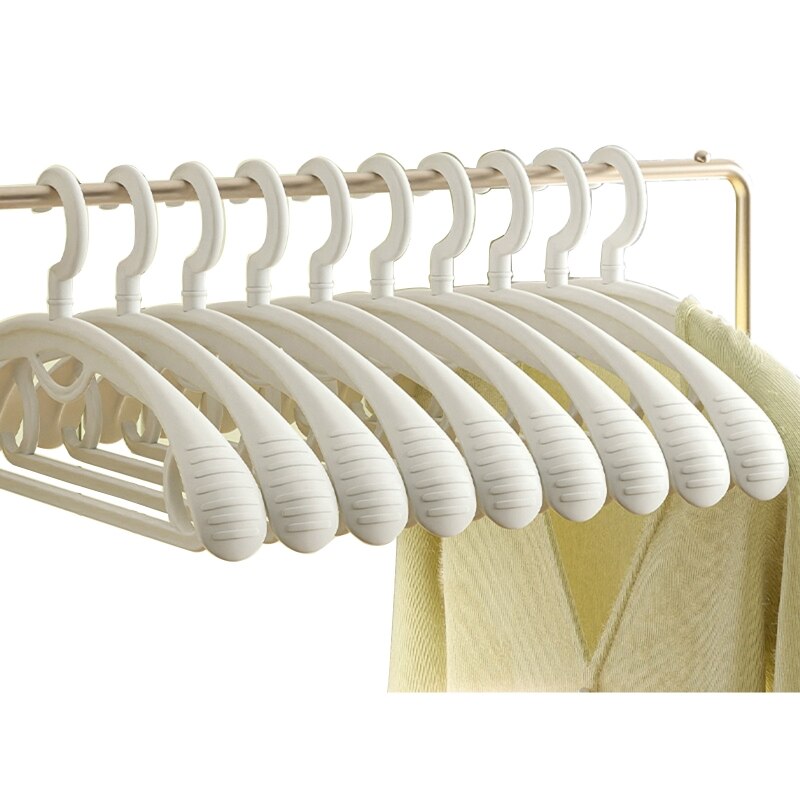 Cintres en plastique pour vêtements, 10 pièces, support de séchage sans couture, antidérapant, pour costume, manteau, veste, chemise, placard, gain de place: 28