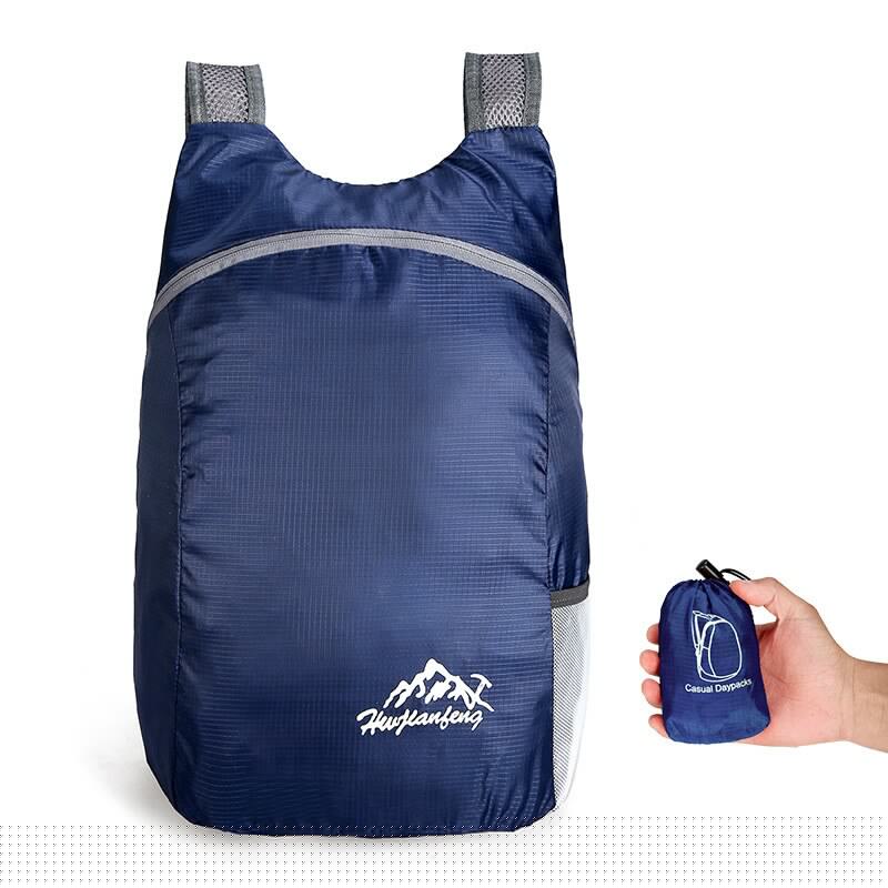 Mochila impermeable de 20L para hombre y mujer, bolso de día plegable, ultraligero, para viajes al aire libre, senderismo, escalada: 81231-Dark Blue