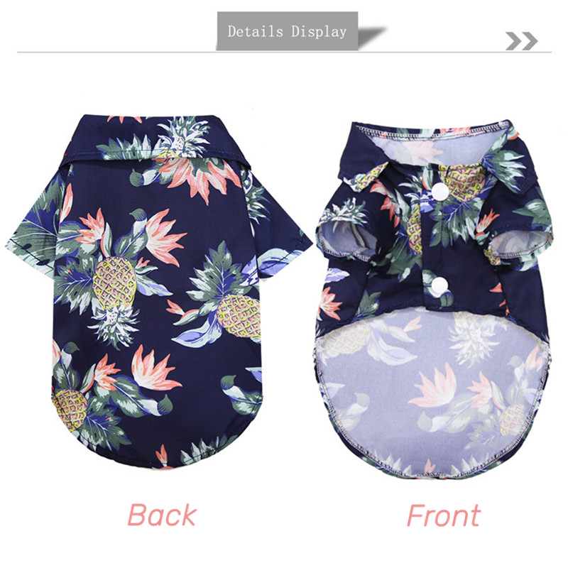 Zomer Dog Shirt Kleding Cool Beach Hawaiian Style Hond Kat Shirt Voor Kleine Medium Grote Honden Puppy Kokospalm Afdrukken XS-5XL