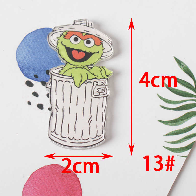 1 PC MIX Cool Sesamstraat Cartoon Acryl Badges Kawaii Badge Pictogrammen op De Rugzak Badges voor Kleding Handtas Pin broche Z66: No13