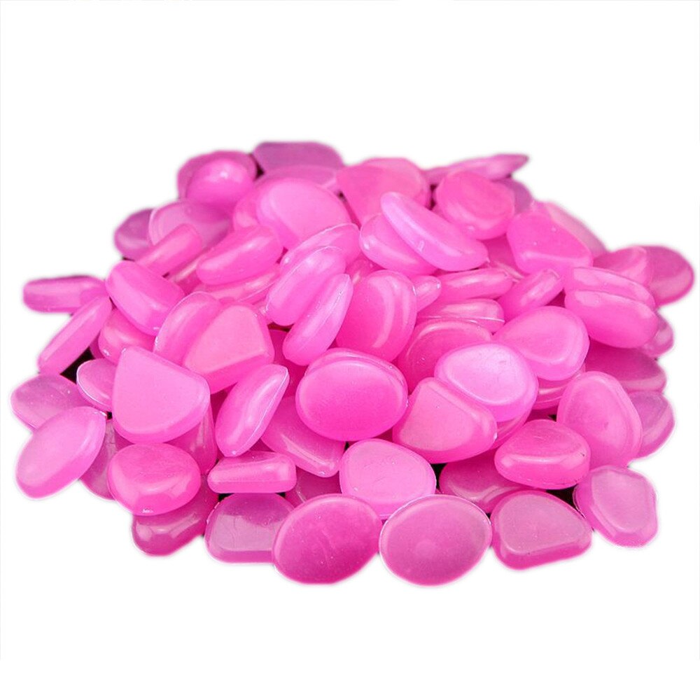 50 Glow In Dark Pebbles Stone Home Garden Walkway Aquarium Fish Tank Valentine Glow In The Dark Garden Pebbles Stones Rocks: C
