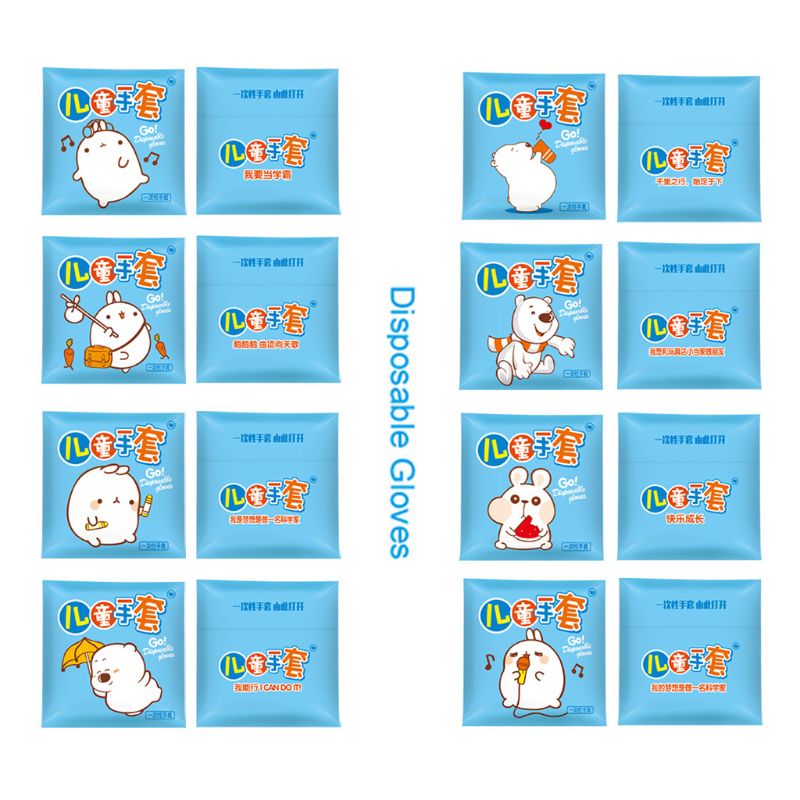 100 stuks pe plastic wegwerphandschoenen, oliebestendig, verdikt, restaurant, kinderen, gxma