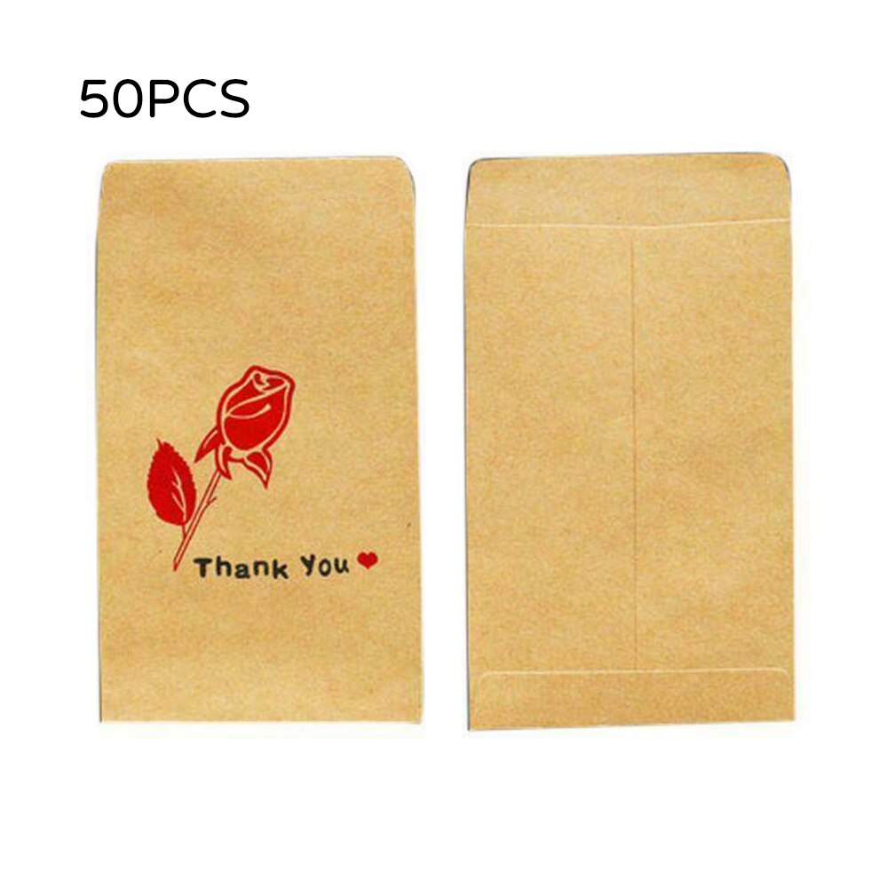 50Pcs Papieren Zak Gemaakt Met Liefde Dank U Kraft Paper Bag Party Wedding Verpakking Snoep Wikkelen Tas