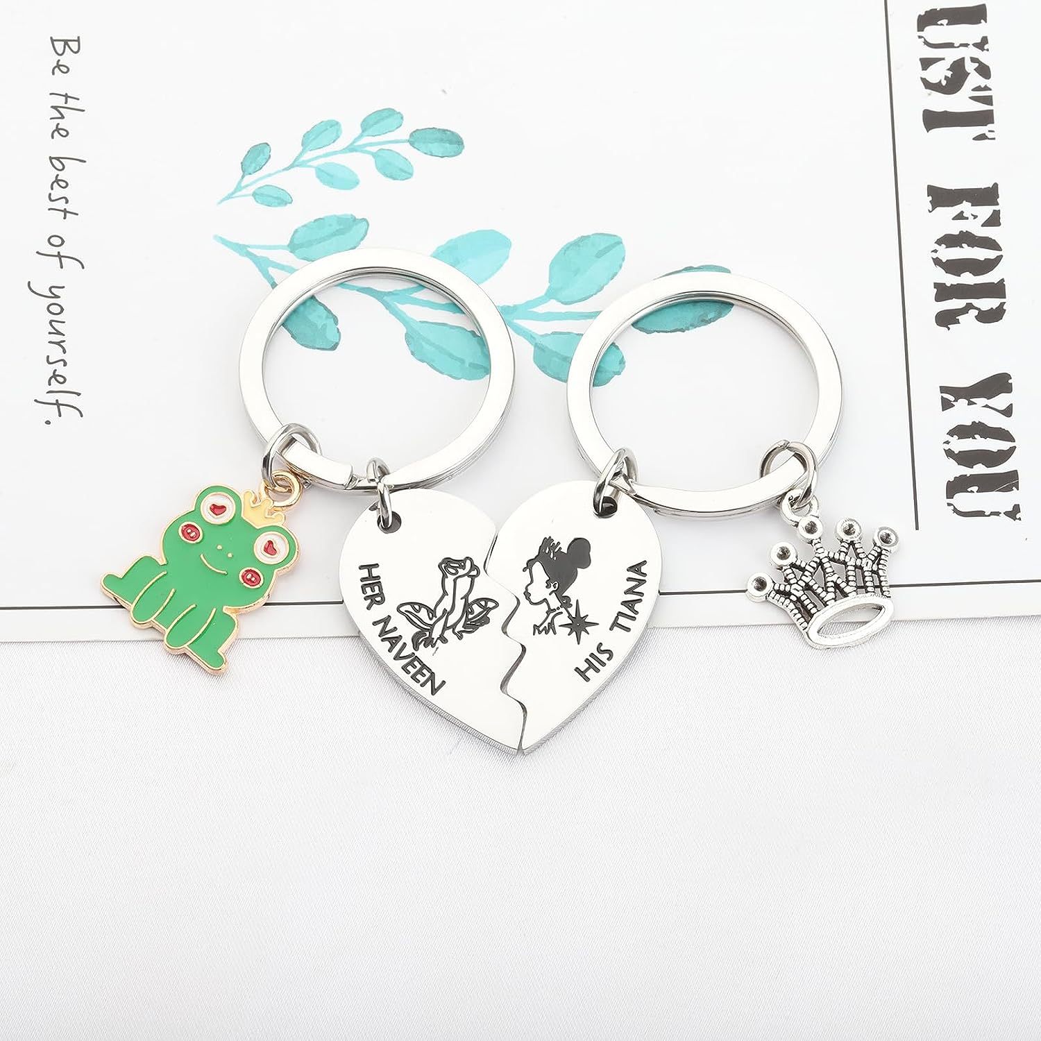 1 paar kikker en prinses sleutelhanger zoete sleutelhangers DIY sieraden