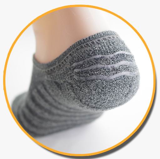 Chaussettes style serviette, invisible, pour homme, 6 pièces (3 paires), 3 couleurs/lot, matière coton, rayures, semelles anti-dérapantes, , , grande taille EU 43-46
