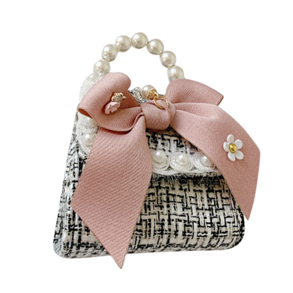 Bolso de paja , bandolera para mujer, cadena de perlas, decoración de rosas, bolso de mano para damas, bolso de hombro a cuadros, Bolsa para mujer G3: A