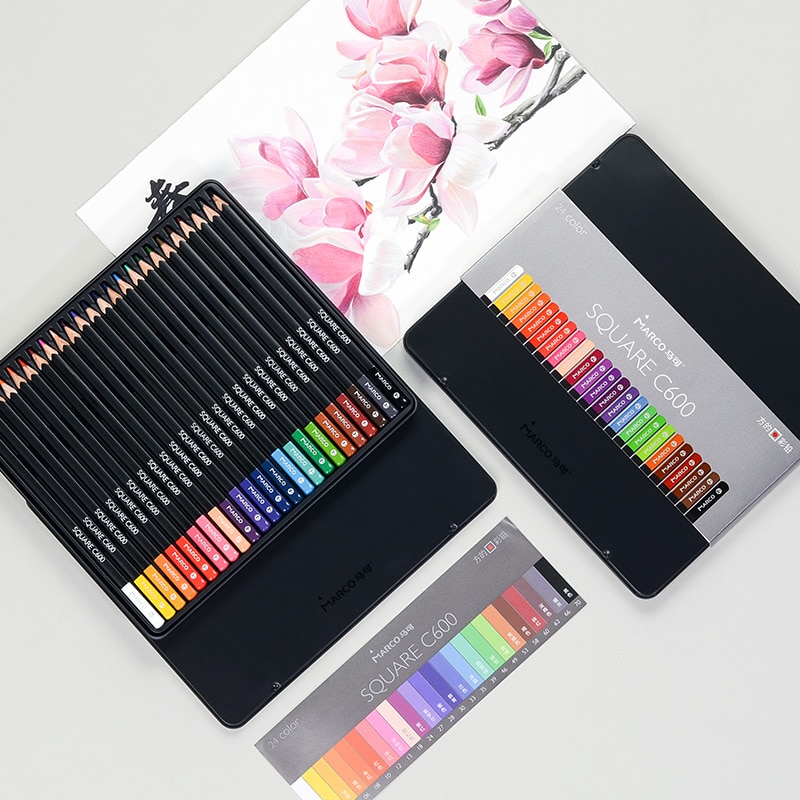 Andstal Marco 12/24 Platz Pastell Farben ungiftig Farbe Bleistift lapis de Kor Professionelle Farbige Bleistifte für Schule Liefert